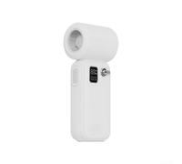 Innovativo piccolo ventilatore portatile progettato per fornire forti venti ovunque tu vada, con schermo digitale facile da leggere (bianco)