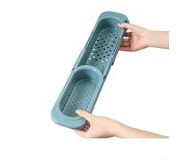 Innovativo rack retrattile per lavello con cestello di scarico e filtro per l'acqua per una pratica conservazione degli stracci e un drenaggio ottimizzato della cucina (grigio)
