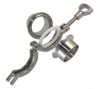 Innovativo set completo di ghiere saldate in acciaio inox OD 34 insieme a morsetti e guarnizioni essenziali (89 mm)
