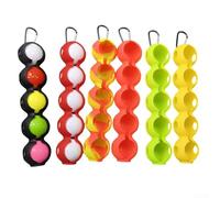 Innovativo supporto per palline da golf in silicone a doppio stoccaggio, per trasportare comodamente due palline ovunque tu vada (rosso)