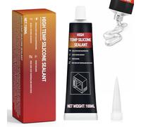 INNOVAYOU 100ml Trasparente Colla Alte Temperature, Temperature 300 gradi Celsius, Impermeabile e resistente all'olio, Ideale per Porta Forno, Forno Microonde, Stufa, Camino