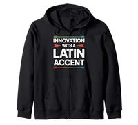 Innovazione con Accento Latino Mese del Patrimonio ispanico Felpa con Cappuccio
