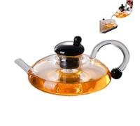 Innovessa - Teiera con filtro Sereno, 590 ml, set da tè riscaldabile, teiera Zahra Magic rimovibile, teiera in vetro con infusori per tè sfuso e teiera da stregoneria (nero)