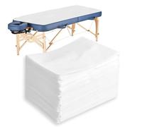 INNOVIO 100 lenzuoli usa e getta, 80 x 180 cm, per massaggi usa e getta, per lettino massaggiante, monouso, tessuto non tessuto bianco