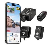 INNOVV K5 Dash Cam anteriore e posteriore, 4K UHD+1080P, IP67 impermeabile fotocamera moto con GPS, visione notturna, più veloce 5GWi-Fi, modalità parcheggio 24h, registrazione in loop, supporto 512G