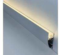 Innovz Veletta LED Soffitto Cornice per Illuminazione a Soffitto con Binario LED, Cornice Decorativa a Luce Indiretta da 49x16 mm, Cornice Moderna a Canale LED in Alluminio(White,1.5m(4.9ft))