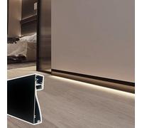 Innovz Veletta LED Soffitto Profilo Battiscopa a LED in Alluminio Nero, Battiscopa a Canale LED da 80x18 mm con Diffusore(2.5m(8.2ft))