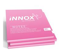 INNOX® - Foglietti adesivi elettrostatici, per tutte le superfici, sticky notes magnetiche e innovative, senza colla, per visualizzare le idee, rosa, 10 x 10 cm, 300 fogli