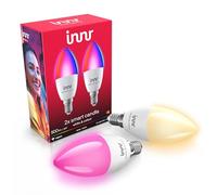 innr Lampadina Smart Candela E14, per Hue* e hub Zigbee, Confezione da 2 | LED RGB, Bianco e Colori, 16 Milioni di Colori, 500 lumen, Dimmerabili