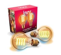 innr Lampadina Smart E27 Zigbee, Funziona con Hue* e Alexa (Bridge Richiesto), Filament LED Luce Bianca Calda e Fredda, Dimmerabile, 610 lumen - 2 pezzi