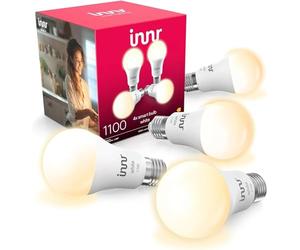 innr Lampadina Smart E27 Zigbee, Funziona con Hue* e Alexa (Bridge Richiesto), Lampadine LED Luce Bianca Calda, Lampadine Dimmerabile, 1150 lumen - 4 pezzi
