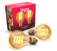 innr Lampadina Smart Filamento E27, per Hue* e hub Zigbee, Confezione da 2 | LED, Luce Bianca Calda, 2200K, 550 lumen, Dimmerabili