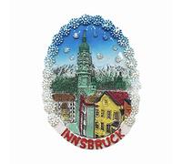 Innsbruck Austria - Magnete per frigorifero 3D in resina, souvenir da viaggio, fatto a mano per casa e cucina, decorazione per frigorifero Innsbruck