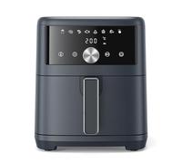 Innsky Friggitrice ad Aria Calda 6 Litri, Air Fryer con LED Touch Screen, Friggitrice Senza Olio Design Compatto, Fino A Sei Persone, 1500W, 8 Programmi, Basso Rumore, Ricette Italiane, Grigio