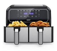 Innsky Friggitrice ad Aria Doppio Cestello, 8L Friggitrice ad Aria Calda a Doppia Zona, 8 programmi di Air Fryer con Promemoria Shake, IT Ricette