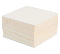 INNSPIRO Cassa in legno di pino massiccio e impiallacciatura quadrata 8,5x8,5x5cm.a