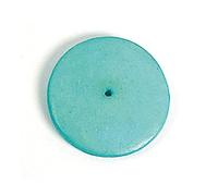 INNSPIRO Ciondolo legno disco cerato turchese diam. 20 mm. 100 u. ca.
