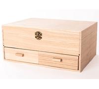 INNSPIRO Cofanetto in legno di zattera con cassetti 37 x 21,5 x 14 cm, 244