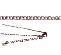 INNSPIRO Collana in metallo dorato anticato con chiusura a molla circolare 78 cm. più 5 cm. Estensione, 78cm., Vetro, Nessuna pietra preziosa