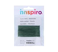 INNSPIRO Cordino in pelle metallica verde blu 1,0 mm. 5 m.