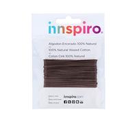 INNSPIRO Cordoncino cotone cerato fine marrone medio 1,0 mm. 5 m.
