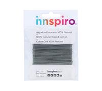 INNSPIRO Cordoncino cotone cerato fine verde grigio 0,5 mm. 5 m.