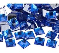 INNSPIRO Gemelli decorativi acrilici quadrati blu 16 x 16 mm. 500 u. Ca.
