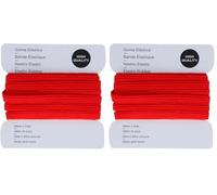 INNSPIRO Gomma elastica rosso carminio 5,3 mm. 3 m, per cucito e artigianato (Confezione da 2)