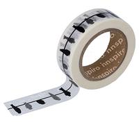 INNSPIRO Nastro da masking tape Washi uccelli neri 15 mm x 10 m serie Deco