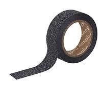 INNSPIRO Nastro masking tape glitter nero 15 mm x 6,5 m. Serie Glitter