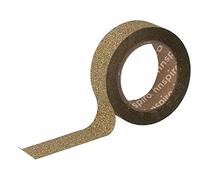 INNSPIRO Nastro masking tape glitter oro 15 mm x 6,5 m. Serie Glitter