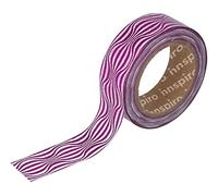 INNSPIRO Nastro masking tape Washi foil forme rosa 15 mm x 10 m. Serie metallo