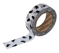 INNSPIRO Nastro masking tape Washi impronte piedi bebe nero 15 mm x 10 m. Serie Deco