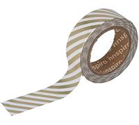 INNSPIRO Nastro masking tape Washi lamina dorata 15 mm x 10 m. Serie metallo