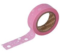 INNSPIRO Nastro masking tape Washi talpe rosa 15 mm x 10 m. Serie Tutti Frutti