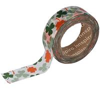 INNSPIRO Nastro masking tape Washi trifoglio 15 mm x 10 m. Serie floreale