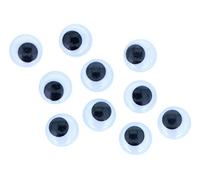 INNSPIRO Occhi mobili neri autoadesivi rotondi 15 mm. 48 u.