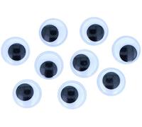 INNSPIRO Occhi mobili neri autoadesivi rotondi 20 mm. 24 u.