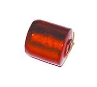 INNSPIRO Perline di vetro cilindro trasparente rosso 1,0 x 1,3 cm. 500 g. 177 u. ca.