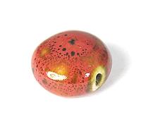 INNSPIRO Perline in ceramica disco rosso 17 x 9 mm. 100 u.