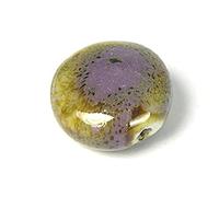 INNSPIRO Perline in ceramica disco viola diam. 16 x 6 mm. 100 u.