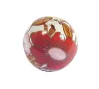 INNSPIRO Perline in ceramica palla decorata bianca con fiore rosso e rosa diam. 20 mm. 50 u.