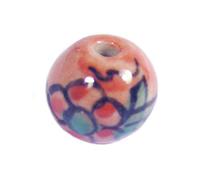 INNSPIRO Perline in ceramica palla smaltata arancione diam. 12 mm. 50 u.
