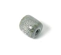 INNSPIRO Perline in ceramica piccolo cilindro grigio 13x11mm. 100u.