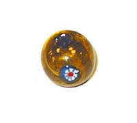 INNSPIRO Perline in vetro con disegno trasparente oro diam. 1,8 cm. 500 g. 85