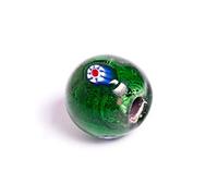 INNSPIRO Perline in vetro con disegno trasparente verde diam. 1,8 cm. 500 g. 85