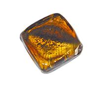 INNSPIRO Perline in vetro quadrato trasparente ambrato 3 x 3,2 cm. 500 g. 38 u. ca.
