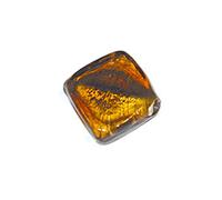 INNSPIRO Perline in vetro quadrato trasparente oro 3 x 3,2 cm. 500 g. 38 u. ca.