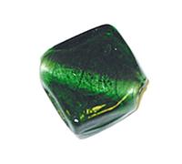 INNSPIRO Perline in vetro quadrato trasparente verde 3 x 3,2 cm. 500 g. 38u. ca.