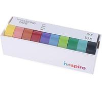 INNSPIRO Set 10 nastri masking tape Washi serie liscia di base